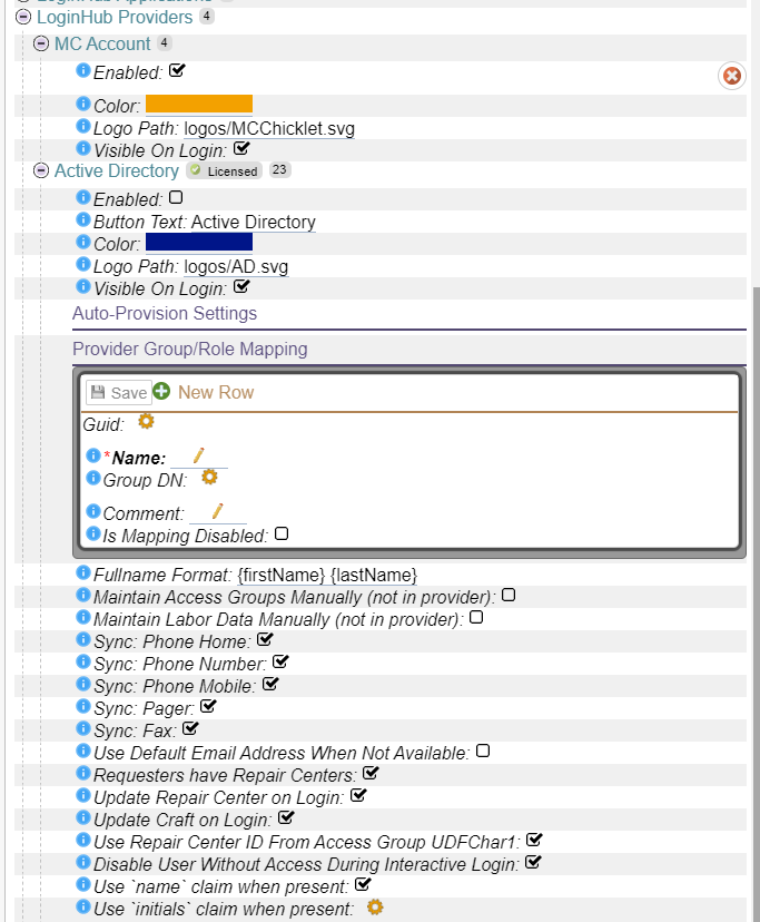 Setting up with Active Directory